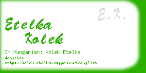 etelka kolek business card